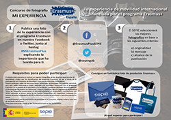 flyer del concurso #MiErasmusPlus